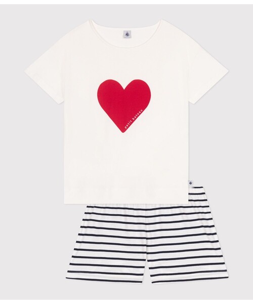 PETIT BATEAU パジャマ ルームウェア 半袖パジャマ レディース