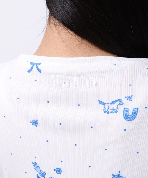 tシャツ HORSE” Midori Nakajima 長袖メロウリブトップス