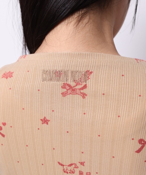 tシャツ HORSE” Midori Nakajima 長袖メロウリブトップス レディース メンズ HORSE
