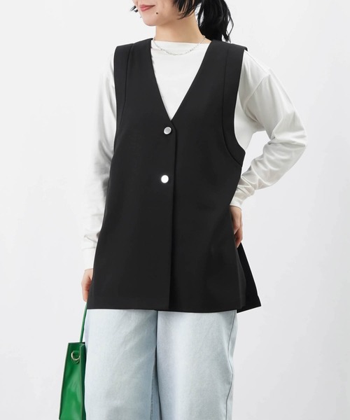 ベスト ジレ DOCKING GILET レディース CLANE ベスト ジレ 「CLANE/クラネ」DOUBLE BREASTED GILET