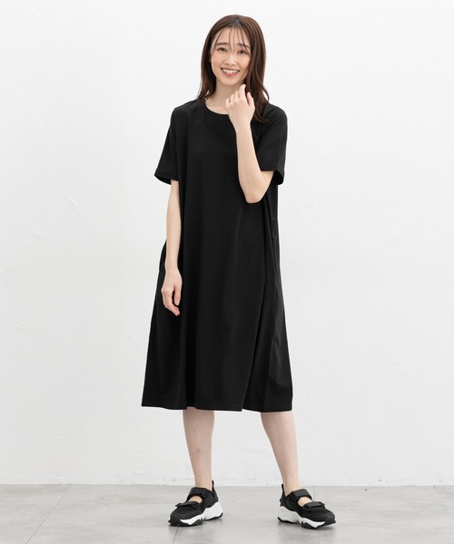 ワンピース 「ハニさら・接触冷感・ＵＶカット」Ｔシャツワンピース | Honeys | 06