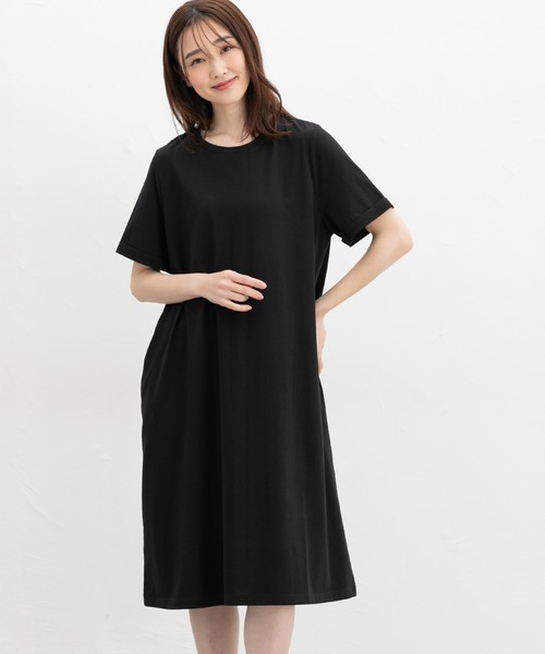 ワンピース 「ハニさら・接触冷感・ＵＶカット」Ｔシャツワンピース | Honeys | 07