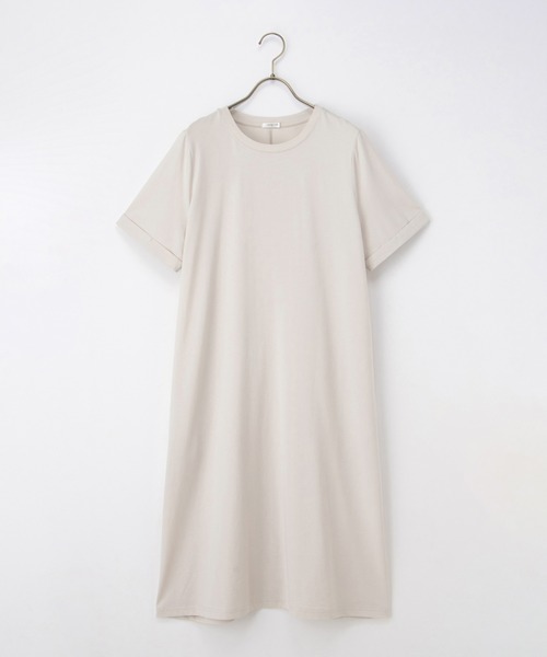 ワンピース 「ハニさら・接触冷感・ＵＶカット」Ｔシャツワンピース | Honeys | 22