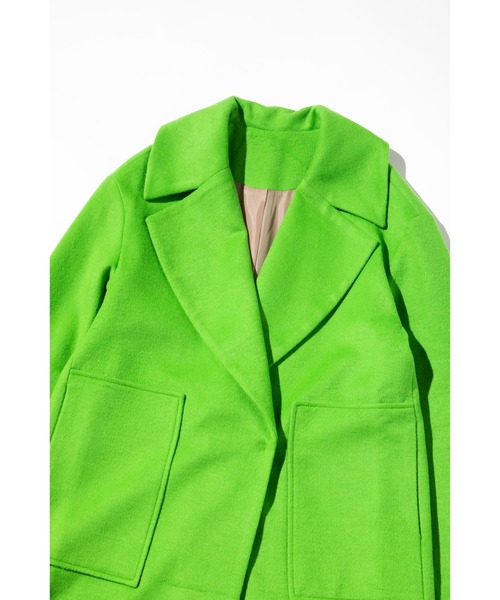 「WCJ」 チェスターコート FREE イエロー レディース_画像4