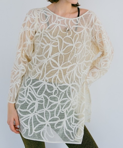2way Cord Embroidery Top/2ウェイコードエンブロイダリートップ レディース