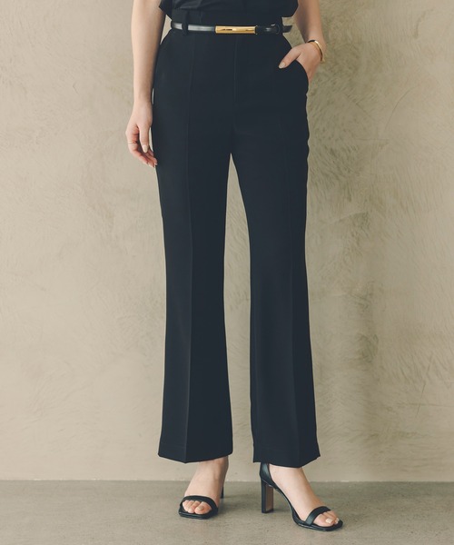 ánuans アニュアンス・セミフィットフレアウォッシャブル・フルレングスパンツ ánuans アニュアンス・セミフィットフレアウォッシャブル・フル