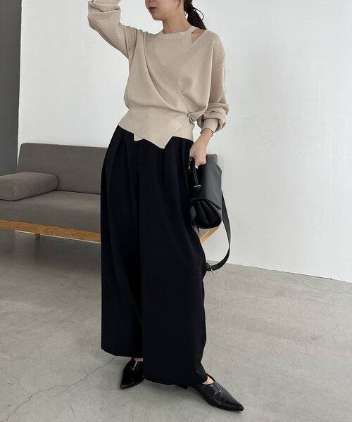 CAPRICIEUX LE'MAGE カーディガン タンクSETアシメカーディガン