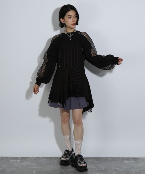 【新品•タグ付】HARE レースドッキングキャミビスチェ ブラック 黒 •完売品 HARE キャミソール レースドッキングキャミビスチェ(HARE