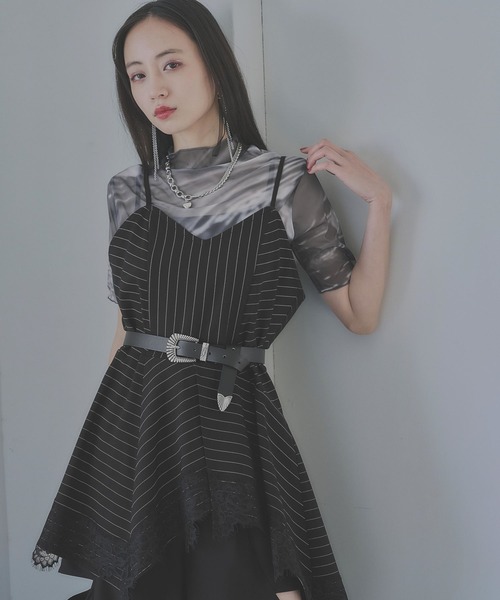 【新品•タグ付】HARE レースドッキングキャミビスチェ ブラック 黒 •完売品 HARE キャミソール レースドッキングキャミビスチェ(HARE