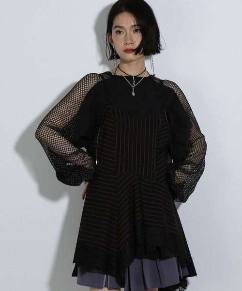【新品•タグ付】HARE レースドッキングキャミビスチェ ブラック 黒 •完売品 HARE キャミソール レースドッキングキャミビスチェ(HARE