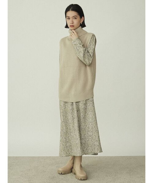 「COTORICA」 コンビワンピース FREE オフホワイト レディース_画像3