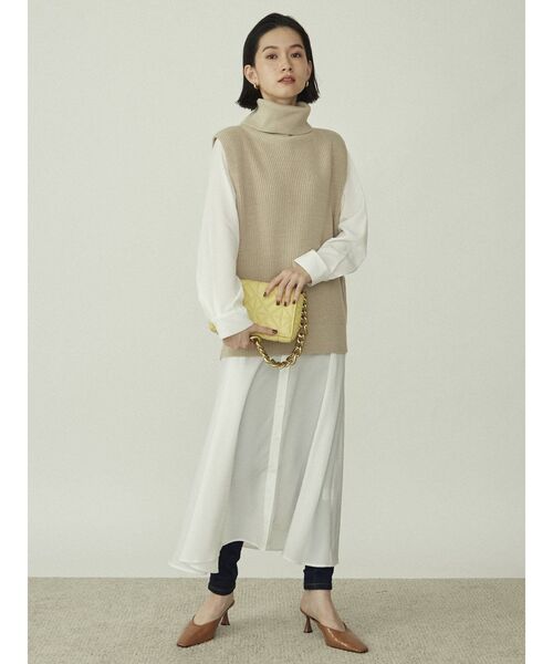 「COTORICA」 コンビワンピース FREE オフホワイト レディース_画像4