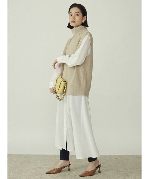 「COTORICA」 コンビワンピース FREE オフホワイト レディース_画像5