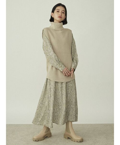 「COTORICA」 コンビワンピース FREE オフホワイト レディース_画像7