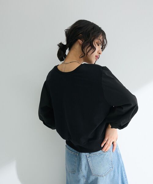 Green Parks（グリーンパークス） tシャツ 2WAY7分袖タック裾ZIPプル