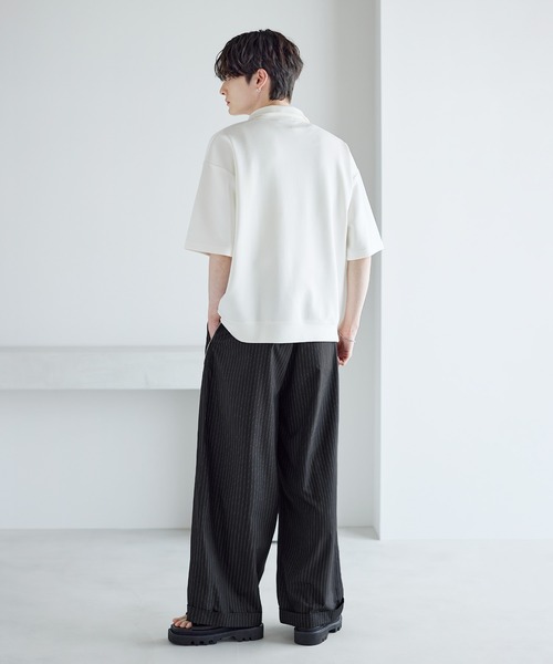 こ*ろ様 メンズ上半身ボディー（SUN製　頭、腕付） ASTRONOMY tシャツ 接触冷感ポンチハーフジップ半袖プルオーバー