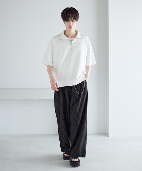 半袖プルオーバー rabbit様 ASTRONOMY tシャツ 接触冷感ポンチハーフジップ半袖プルオーバー