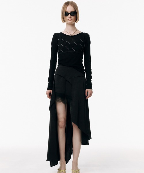 JOSE MOON（ジョゼムーン） tシャツ SHEER UN CUTSEW/シアーユーネック
