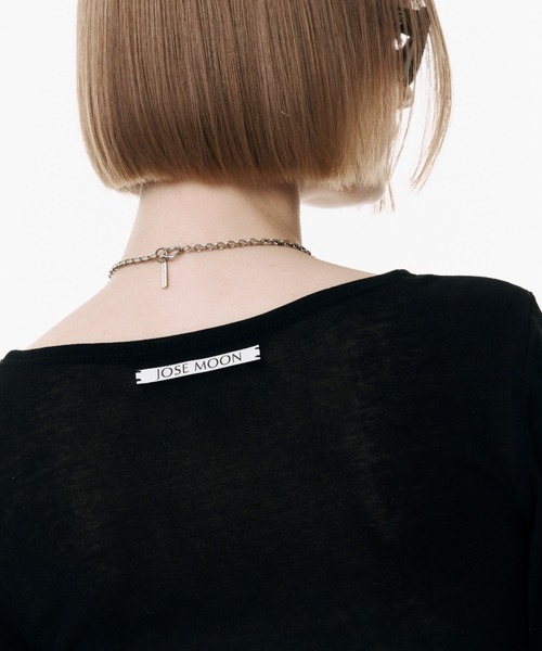 JOSE MOON（ジョゼムーン） tシャツ SHEER UN CUTSEW/シアーユーネック