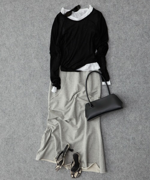 JOSE MOON（ジョゼムーン） tシャツ SHEER UN CUTSEW/シアーユーネック