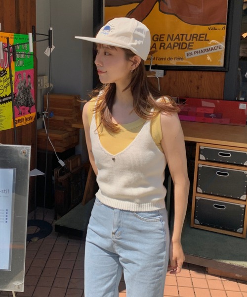 キャミソール ハートモチーフ ニットビスチェ : ZOZOTOWN Yahoo!店