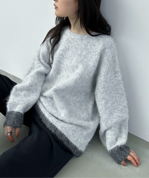 「feepur」 長袖ニット MEDIUM オフホワイト レディース_画像8