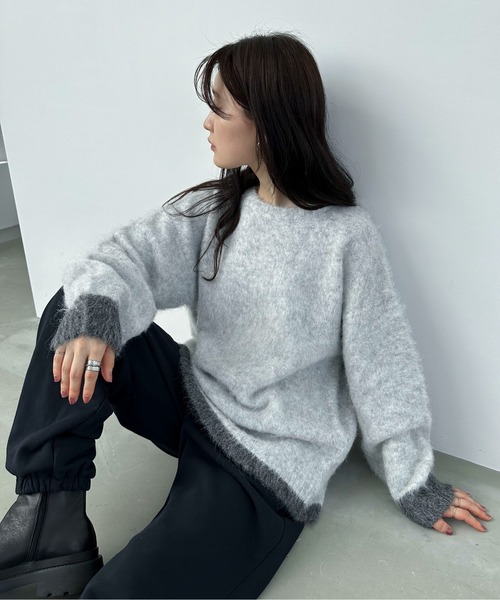 「feepur」 長袖ニット MEDIUM オフホワイト レディース_画像9