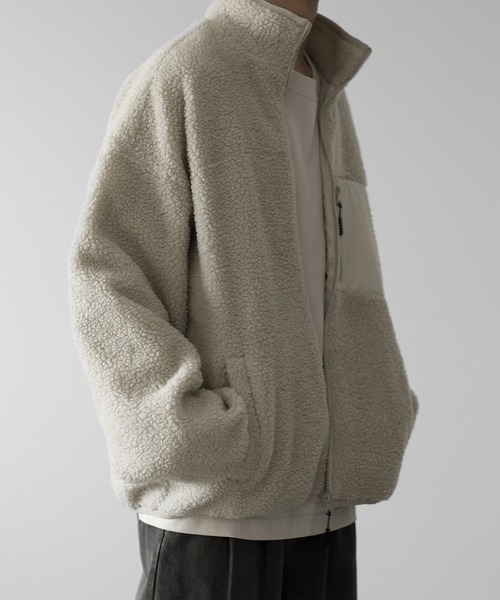 「RUUBON」 ジップアップブルゾン L ナチュラル メンズ_画像8