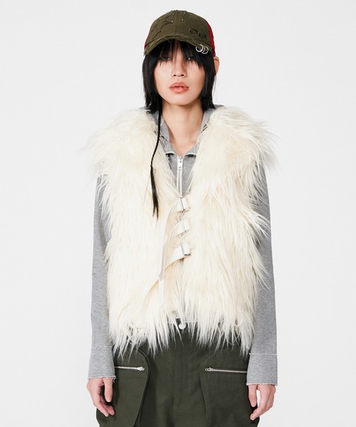 BEEDEN コート アウター VOLUME FUR VEST レディース : ZOZOTOWN Yahoo