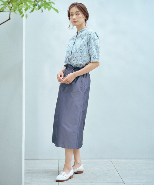 レディース　ブラウス J.PRESS（J.プレス） ブラウス シャツ 「洗える」LIBERTY バンドカラー
