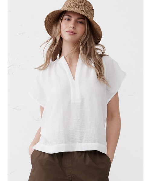 シーマリー　ラグランスリーブ　ブラウス BANANA REPUBLIC ブラウス シャツ FACTORY STORE ラグラン