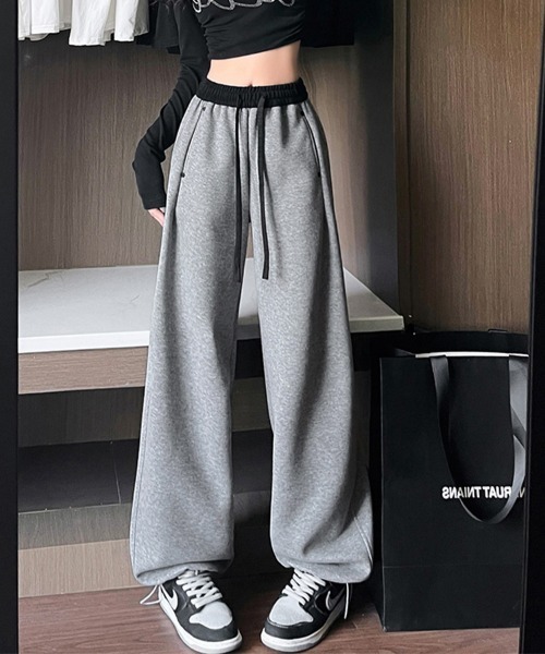 uni's room■3color バイカラースウェットパンツ PT-SS24-25 ルーズシルエットカラースウェットパンツ MONO-MART│MONO-MART