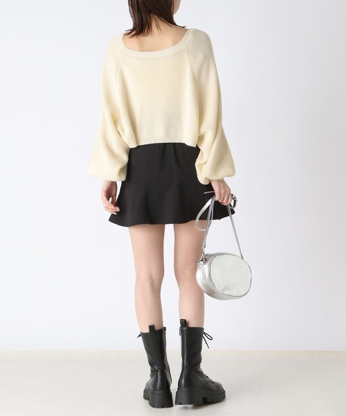 「Heather」 ニットアンサンブル FREE チャコールグレー レディース_画像4