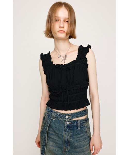 SOCCER GATHER CAMI TOPS サッカー ギャザーキャミトップス セール】SOCCER GATHER CAMI TOPS サッカー ギャザー キャミ