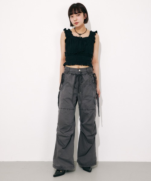 SOCCER GATHER CAMI TOPS サッカー ギャザーキャミトップス SLY ブラウス シャツ SOCCER GATHER CAMI TOPS サッカー