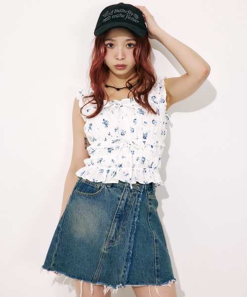 SOCCER GATHER CAMI TOPS サッカー ギャザーキャミトップス SOCCER GATHER CAMI TOPS サッカー ギャザー キャミトップス