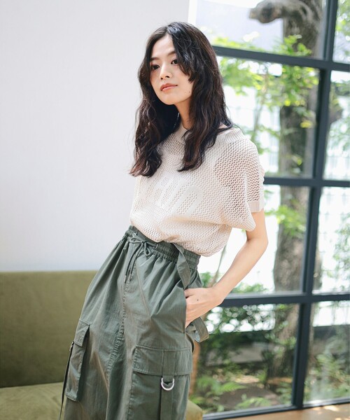 B：MING by BEAMS ニット セーター ロゴニット × タンクトップ