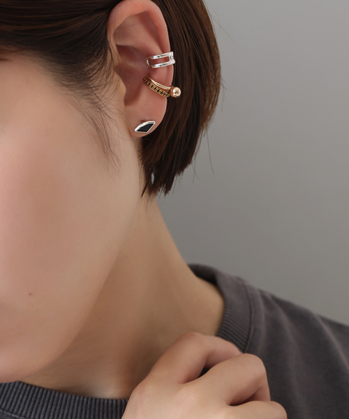 Lilas イヤーカフ 「WEB限定」「SAMH by LILAS」イヤーカフオニキス SV