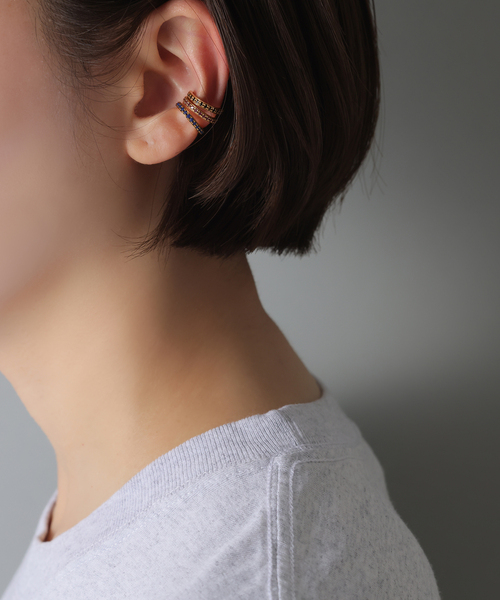 Lilas イヤーカフ 「WEB限定」「SAMH by LILAS」イヤーカフオニキス SV