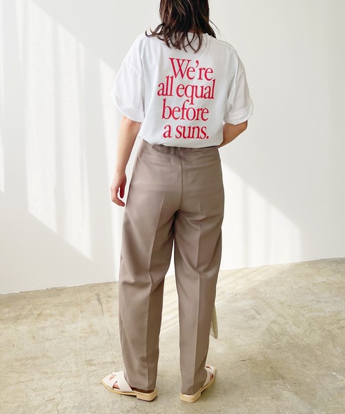 「LIAN」 半袖Tシャツ FREE レッド レディース_画像7