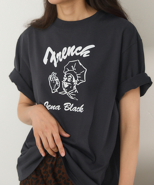 IENA（イエナ） tシャツ BLACK フレンチクック Tシャツ レディース