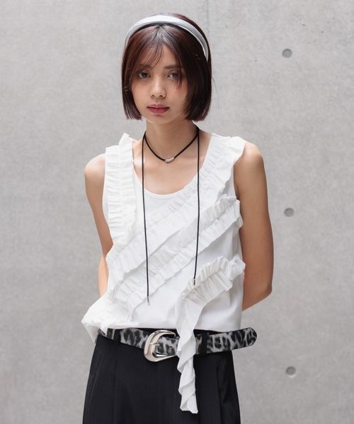 SOLOTEX ツイル ランダムフリルTANK TOP SOLOTEX ツイル ランダムフリルTANK TOP SOLOTEX ツイル ランダム