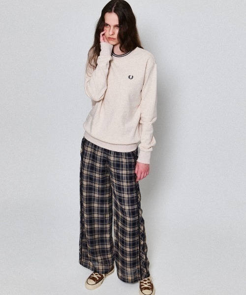 フレッドペリー チェック柄 トレーナー フレッドペリー チェック柄 トレーナー FRED PERRY（フレッドペリー