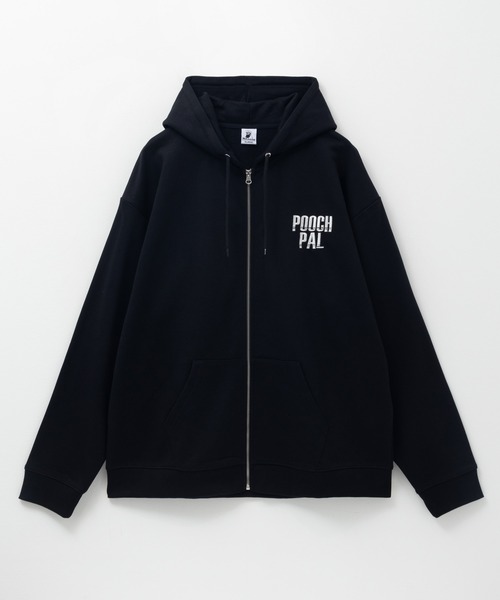 パーカー 髭おじさん サガラ刺繍 裏毛ZIPパーカー メンズ