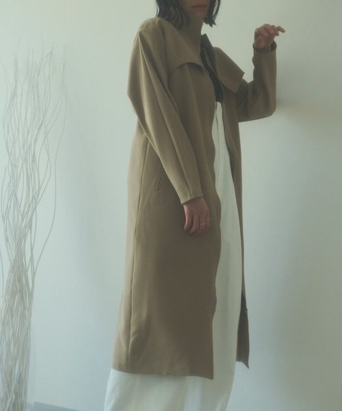 「HANNE」 コート フリー ネイビー レディース_画像3