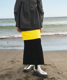 スカート OMMO MULTI BORDER VOLUME SK OMMO ONLINE STORE / MULTI BORDER VOLUME SK