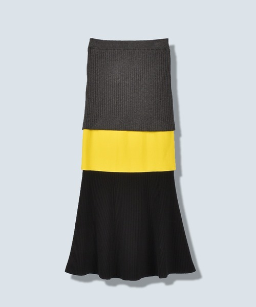 OMMO（オーエムエムオー） スカート LAYERED KNIT SK : ZOZOTOWN Yahoo