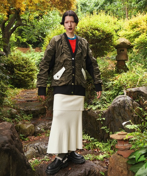 ommo スカート OMMO スカート LAYERED KNIT SK : ZOZOTOWN Yahoo!店 - 通販