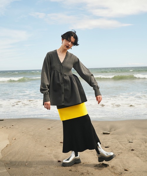 ommo スカート OMMO スカート LAYERED KNIT SK : ZOZOTOWN Yahoo!店 - 通販
