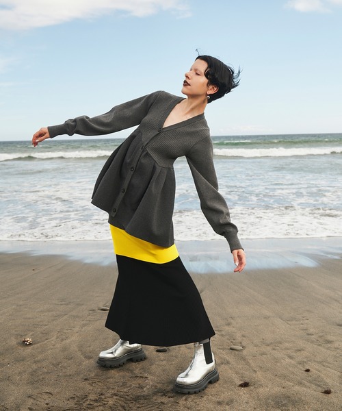 OMMO（オーエムエムオー） スカート LAYERED KNIT SK : ZOZOTOWN Yahoo